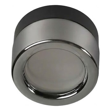 Ideal Lux - LED-kylpyhuoneen kattovalaisin LOLLY 1xGX53/9W/230V, halkaisija 10,5 cm, musta/savunmusta