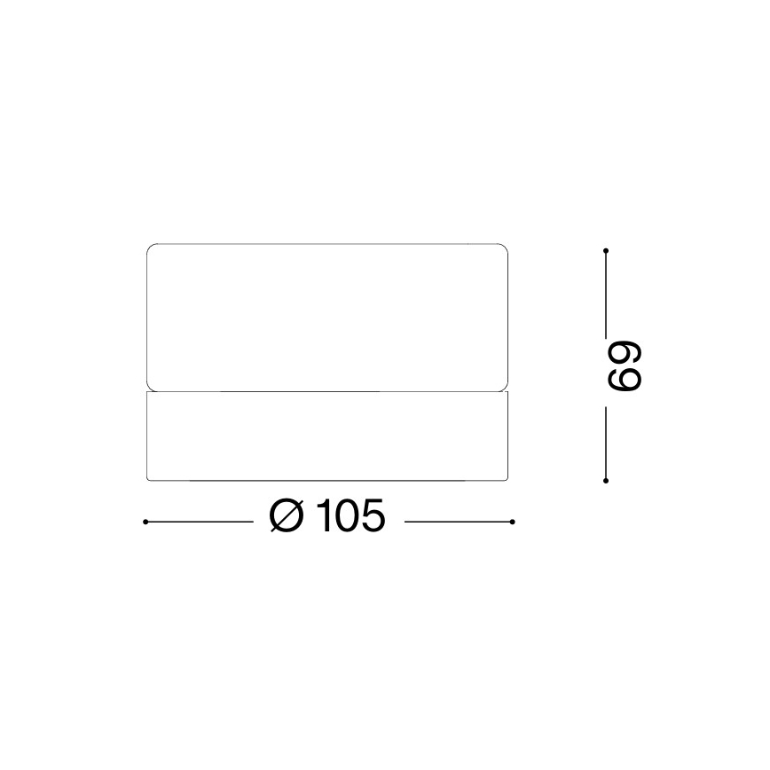 Ideal Lux - LED-kylpyhuoneen kattovalaisin LOLLY 1xGX53/9W/230V Ø 10,5 cm IP44 musta/savunmusta