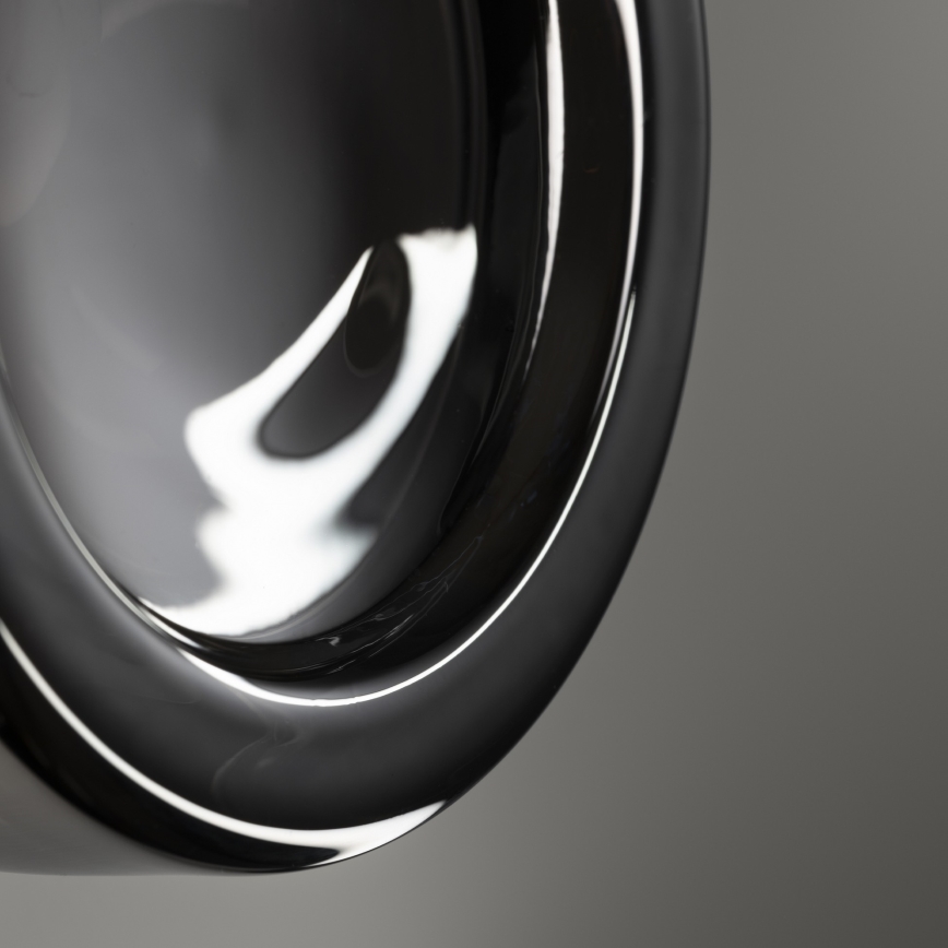 Ideal Lux - LED-kylpyhuoneen kattovalaisin LOLLY 1xGX53/9W/230V, halkaisija 10,5 cm, musta/savunmusta