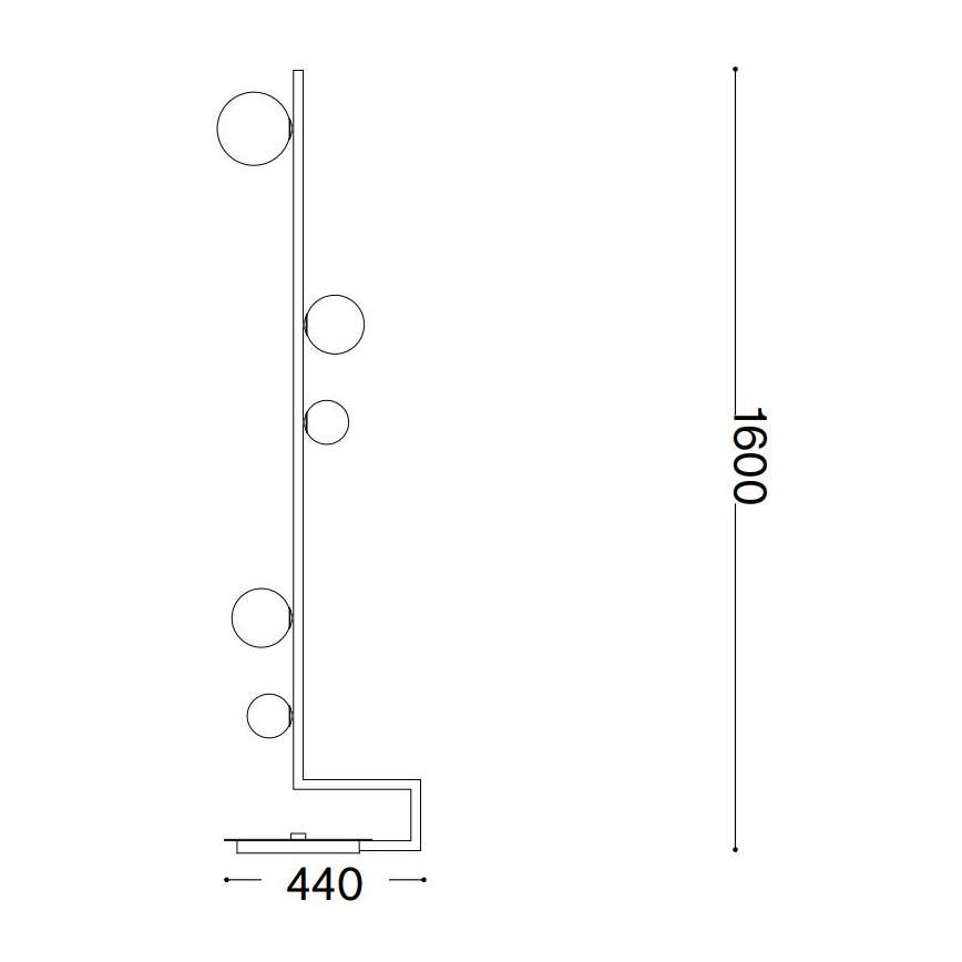 Ideal Lux - LED-lattiavalaisin BIRDS 5xG9/3W/230V musta/kulta