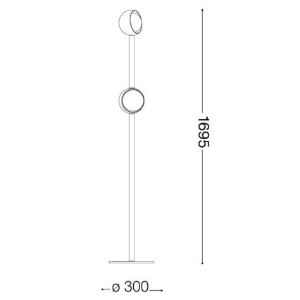 Ideal Lux - LED-lattiavalaisin BLOOM 2xLED/5,5W/230V CRI 90 kultainen/savunbeige