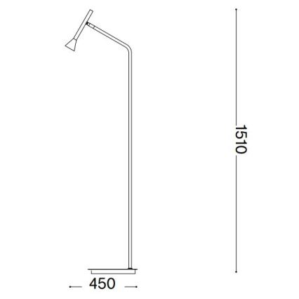 Ideal Lux - LED-lattiavalaisin DIESIS LED/4,5W/230V CRI 95 kulta
