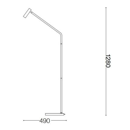 Ideal Lux - LED-lattiavalaisin EASY LED/3,5W/230V CRI 90 musta