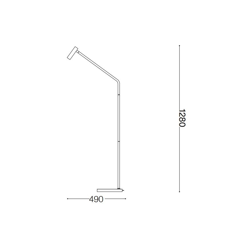 Ideal Lux - LED-lattiavalaisin EASY LED/3,5W/230V CRI 90 musta