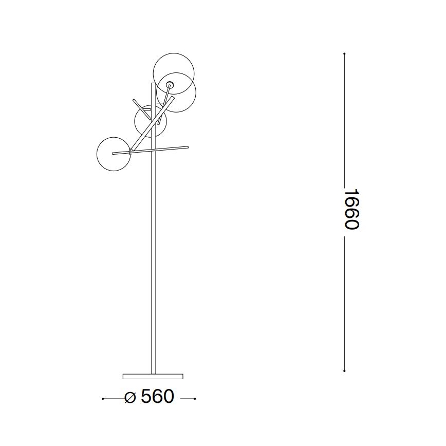 Ideal Lux - LED-lattiavalaisin EQUINOXE 4xG4/2W/230V kiiltävä kromi/savuinen