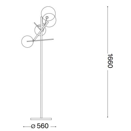 Ideal Lux - LED-lattiavalaisin EQUINOXE 4xG4/2W/230V kiiltävä kromi/savuinen