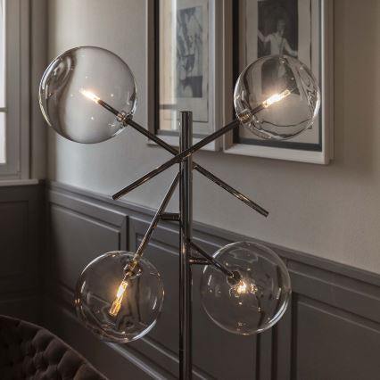 Ideal Lux - LED-lattiavalaisin EQUINOXE 4xG4/2W/230V kiiltävä kromi/läpinäkyvä