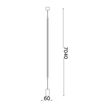 Ideal Lux - LED-lattiavalaisin FILO LED/14W/230V 3000K CRI 90 musta