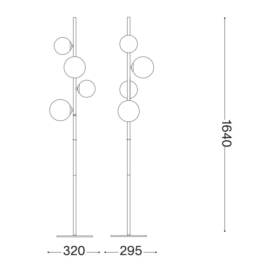 Ideal Lux - LED-lattiavalaisin PERLAGE 4xG9/3W/230V kultainen/savunbeige