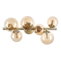 Ideal Lux - LED-pintakiinnitteinen kattokruunu PERLAGE 6xG9/3W/230V 49 cm kulta/savunvaalea beige