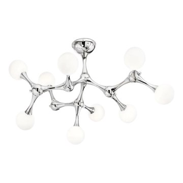 Ideal Lux - LED-pintakiinnitteinen kattovalaisin NODINO 9xG9/3W/230V, halkaisija 83 cm, kiiltävä kromi/valkoinen