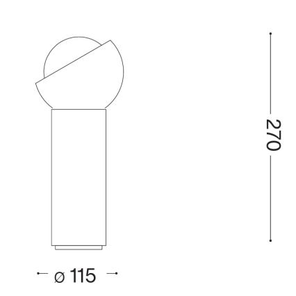 Ideal Lux - LED-pöytävalaisin BLOOM 1xG9/3W/230V kultainen/savuinen beige