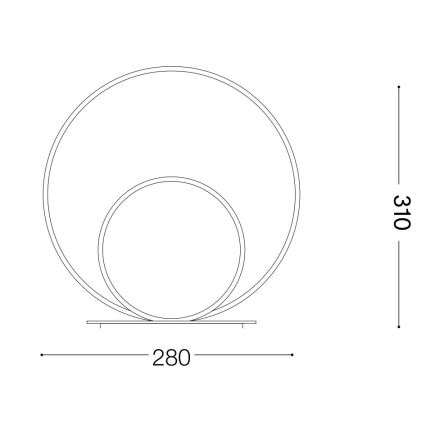 Ideal Lux - LED-pöytävalaisin OZ LED/22W/230V CRI 90 kulta