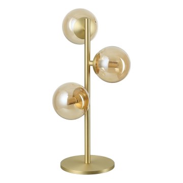 Ideal Lux - LED pöytävalaisin PERLAGE 3xG9/3W/230V kultainen/savunbeige