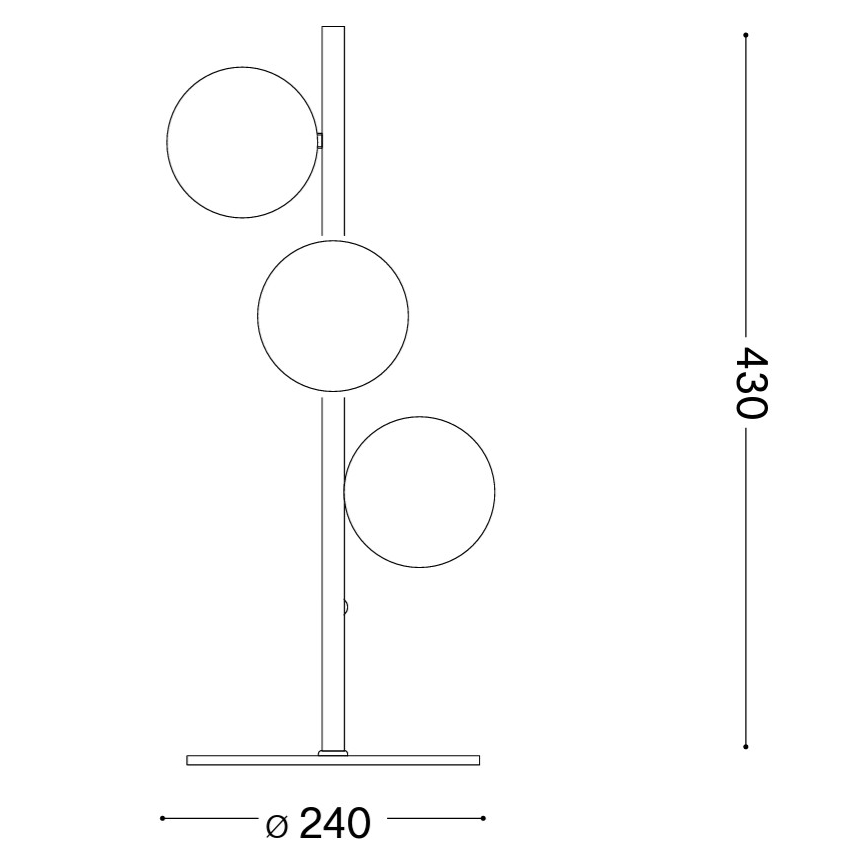 Ideal Lux - LED pöytävalaisin PERLAGE 3xG9/3W/230V kultainen/savunbeige