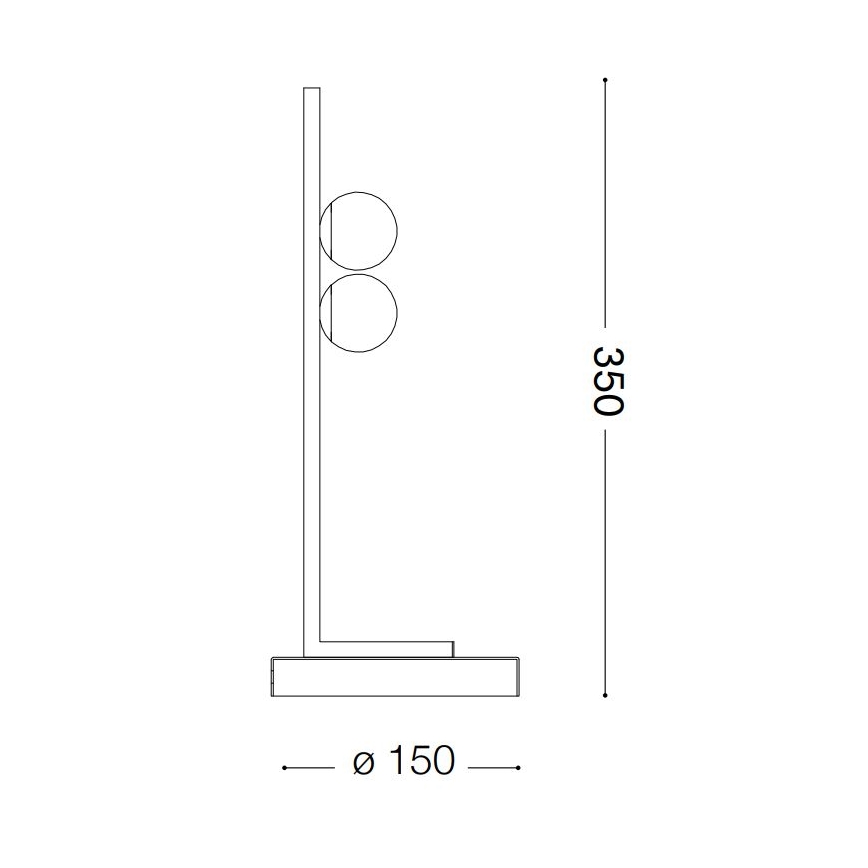 Ideal Lux - LED-pöytävalaisin PING PONG 2xLED/3W/230V CRI 90 messinki