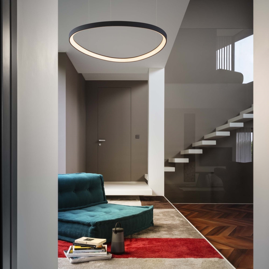 Ideal Lux - LED-riippuvalaisin vaijerilla GEMINI LED/36W/230V 2700K halkaisija 42,5 cm CRI 90 musta