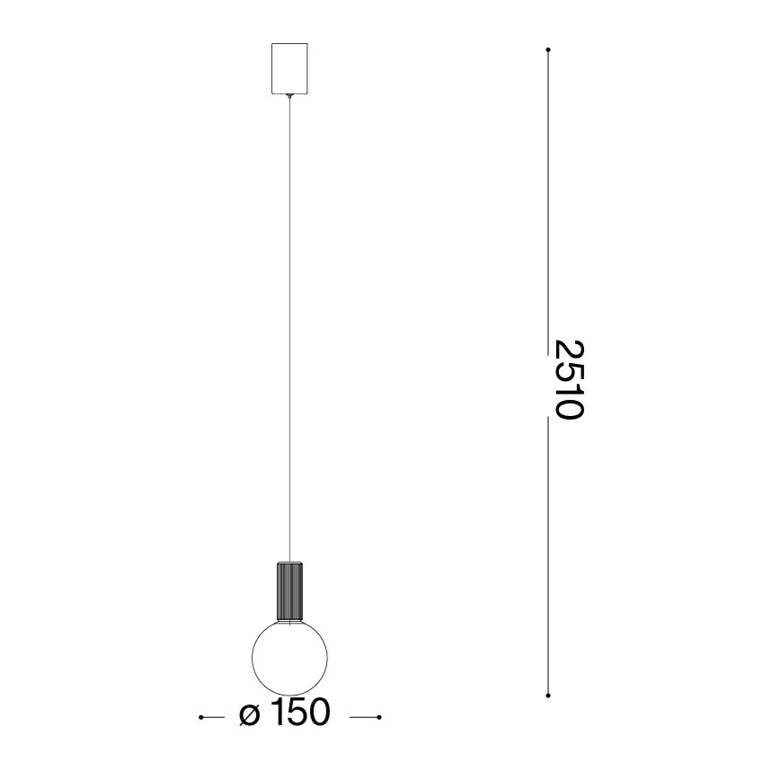 Ideal Lux - LED-riippuvalaisin kaapelilla ODEON LED/8W/230V CRI 90 halkaisija 15 cm beige/valkoinen