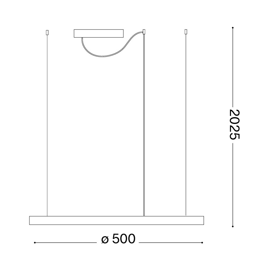 Ideal Lux - LED-riippuvalaisin vaijerilla ORACLE SLIM LED/29W/230V 3000K CRI 90 halkaisija 50 cm kultainen