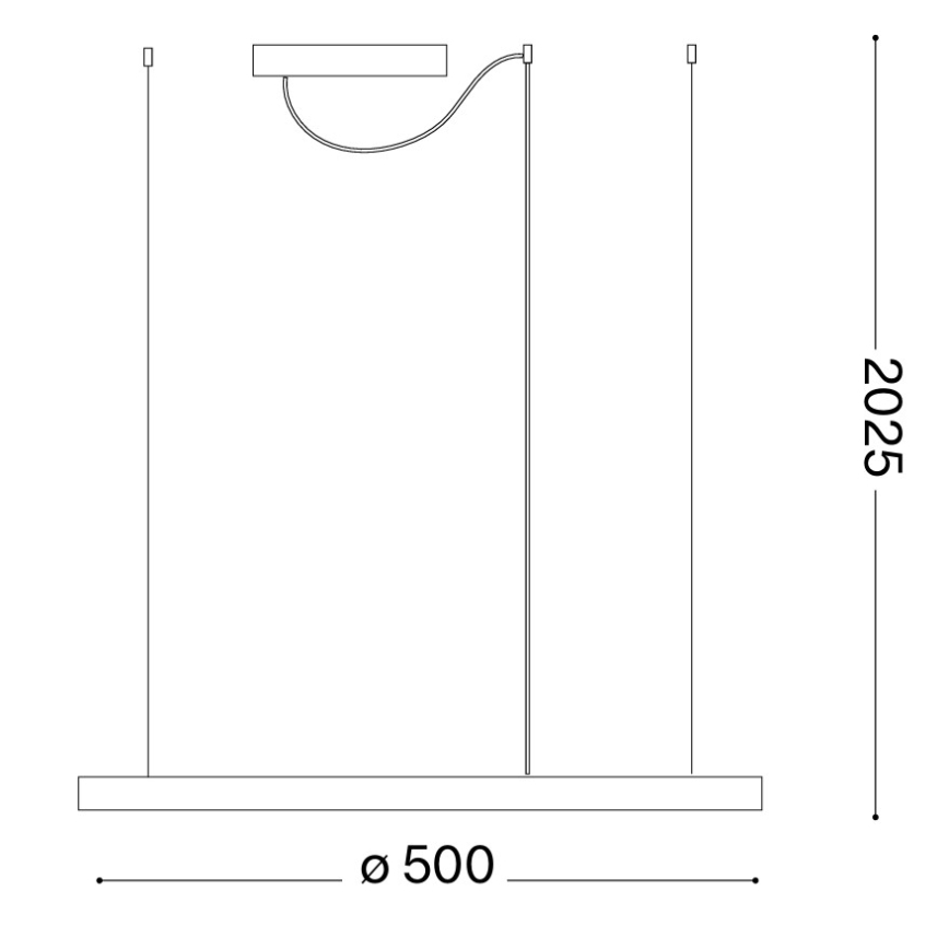 Ideal Lux - LED-riippuvalaisin vaijerilla ORACLE SLIM LED/29W/230V 4000K CRI 90 halkaisija 50 cm kultainen