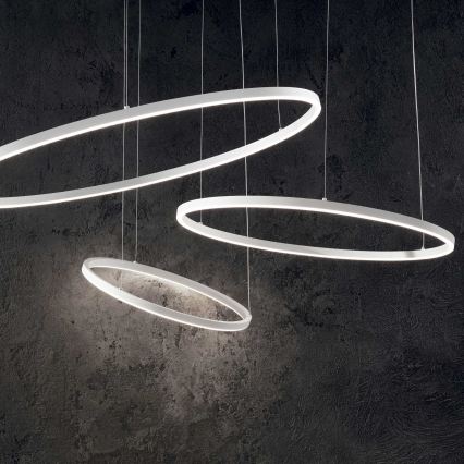 Ideal Lux - LED-riippuvalaisin ORACLE SLIM, 37 W, 230 V, 4000 K, CRI 90, halkaisija 70 cm, valkoinen