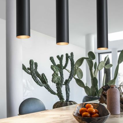 Ideal Lux - LED-riippuvalaisin LOOK 1xGU10/7W/230V CRI 90, halkaisija 6 cm, musta