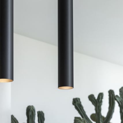 Ideal Lux - LED-riippuvalaisin LOOK 1xGU10/7W/230V CRI 90, halkaisija 6 cm, musta