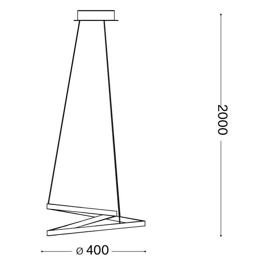 Ideal Lux - LED-riippuvalaisin OZ LED/38W/230V, halkaisija 40 cm, CRI 90, kulta