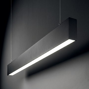 Ideal Lux - LED-riippuvalaisin teräsvaijerilla STEEL LED/29W/230V 3000K CRI 90 120 cm musta