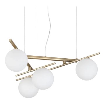 Ideal Lux - LED-riippuvalaisin vaijerilla ATLAS 4xG9/3W/230V kultainen