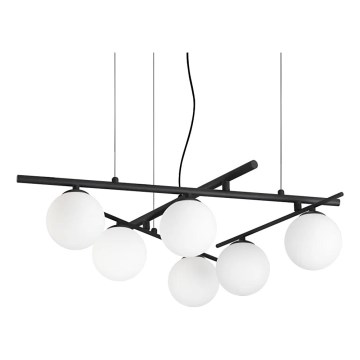 Ideal Lux - LED-riippuvalaisin vaijerilla ATLAS 6xG9/3W/230V musta