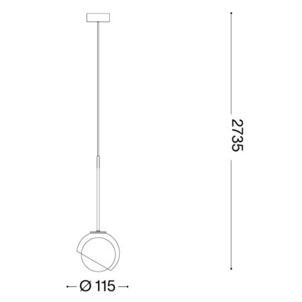 Ideal Lux - LED-riippuvalaisin vaijerilla BLOOM 1xG9/3W/230V halkaisija 11,5 cm musta