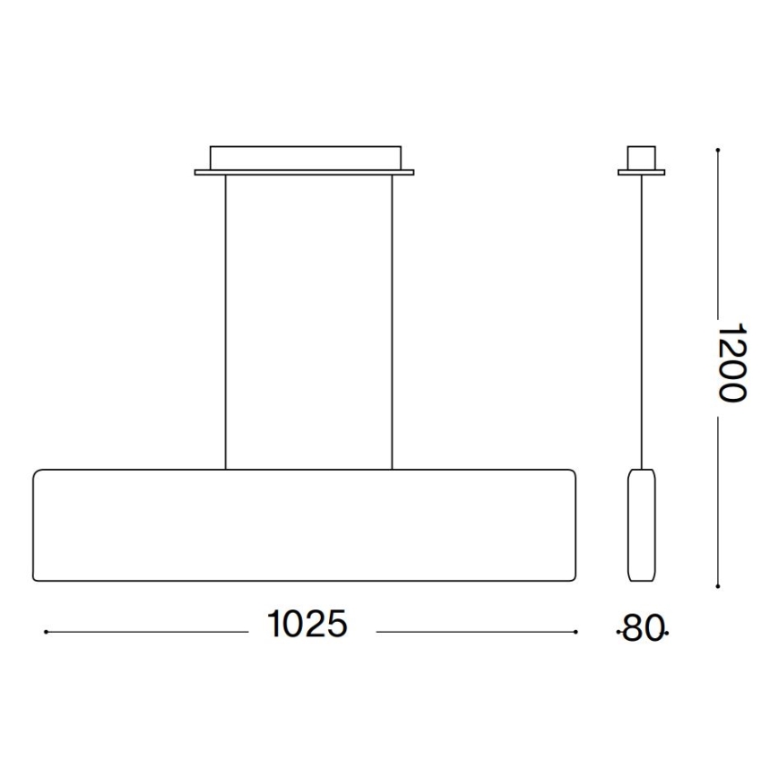 Ideal Lux - LED riippuvalaisin vaijerilla DESK LED/32W/230V 102,5 cm CRI 90 musta