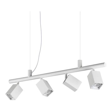 Ideal Lux - LED-riippuvalaisin vaijerilla DYNAMITE 4xGU10/7W/230V CRI 90 valkoinen