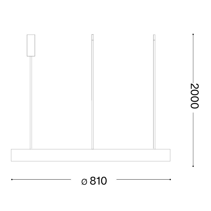 Ideal Lux - LED-riippuvalaisin vaijerilla GEMINI LED/56W/230V 2700K halkaisija 81 cm CRI 90 messinki
