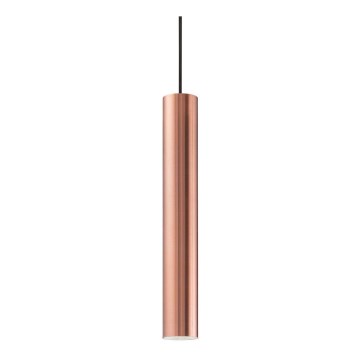 Ideal Lux - LED-riippuvalaisin vaijerilla LOOK 1xGU10/7W/230V CRI 90 halkaisija 6 cm kuparinvärinen