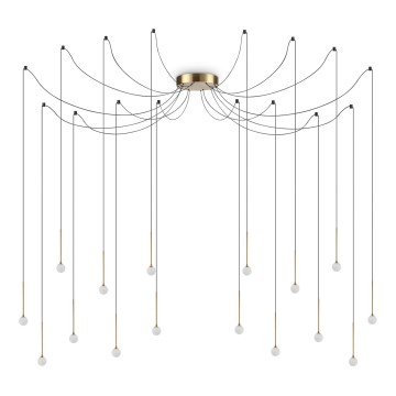 Ideal Lux - LED-riippuvalaisin vaijerilla LUCCIOLA 16xLED/16W/230V CRI 90, hämähäkinmuotoinen, messinki