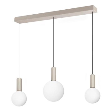 Ideal Lux - LED-riippuvalaisin vaijerilla ODEON LED/20W/230V CRI 90 beige/valkoinen