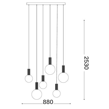 Ideal Lux - LED-riippuvalaisin vaijerilla ODEON LED/39W/230V CRI 90 beige/valkoinen