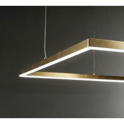 Ideal Lux - LED-riippuvalaisin ripustuskaapelilla ORACLE SLIM LED/33W/230V 3000K CRI 90 50x50 cm kultainen
