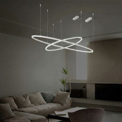 Ideal Lux - LED-riippuvalaisin kaapelilla ORACLE SLIM LED/37W/230V 2700K CRI 90 halkaisija 70 cm valkoinen