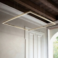 Ideal Lux - LED-riippuvalaisin vaijerilla ORACLE SLIM LED/53W/230V 3000K CRI 90 90x90 cm kultainen