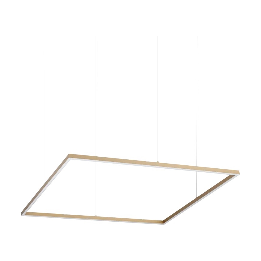 Ideal Lux - LED-riippuvalaisin vaijerilla ORACLE SLIM LED/53W/230V 3000K CRI 90 90x90 cm kultainen