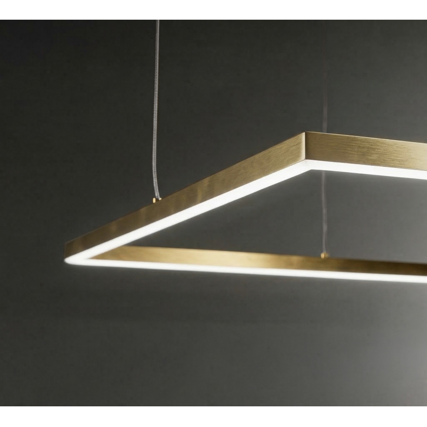 Ideal Lux - LED-riippuvalaisin vaijerilla ORACLE SLIM LED/53W/230V 3000K CRI 90 90x90 cm kultainen