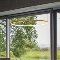 Ideal Lux - LED-riippuvalaisin vaijerilla ORACLE SLIM LED/81W/230V 3000K CRI 90 halkaisija 150 cm kullanvärinen