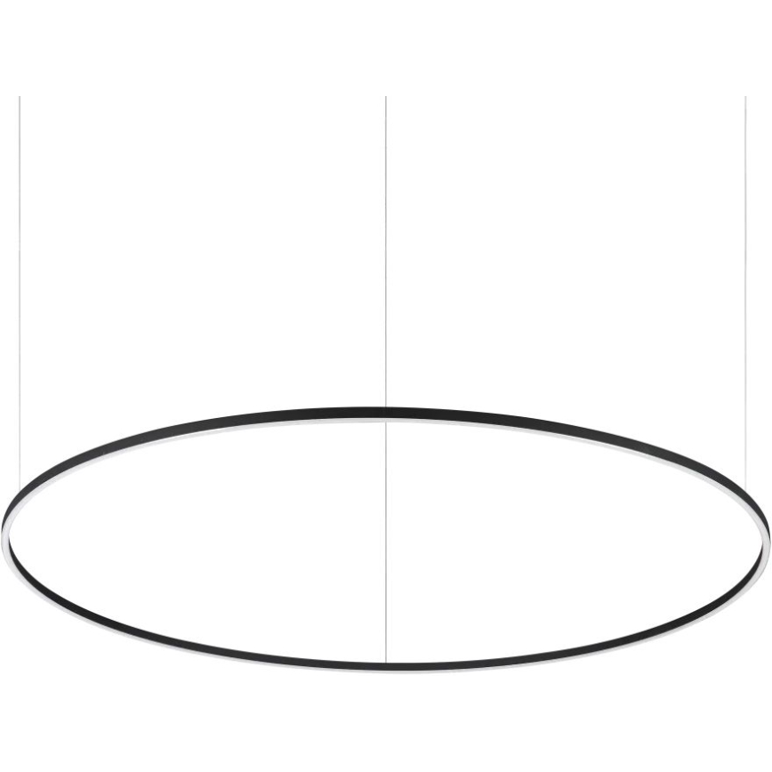 Ideal Lux - ORACLE SLIM LED, riippuvalaisin kaapelilla, 83 W, 230 V, 2700 K, Ra 90, halkaisija 150 cm, musta