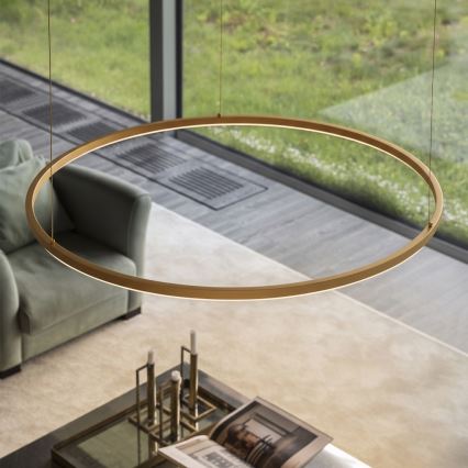 Ideal Lux - LED-riippuvalaisin vaijerilla ORACLE SLIM LED/83W/230V 4000K halkaisija 150 cm kullanvärinen