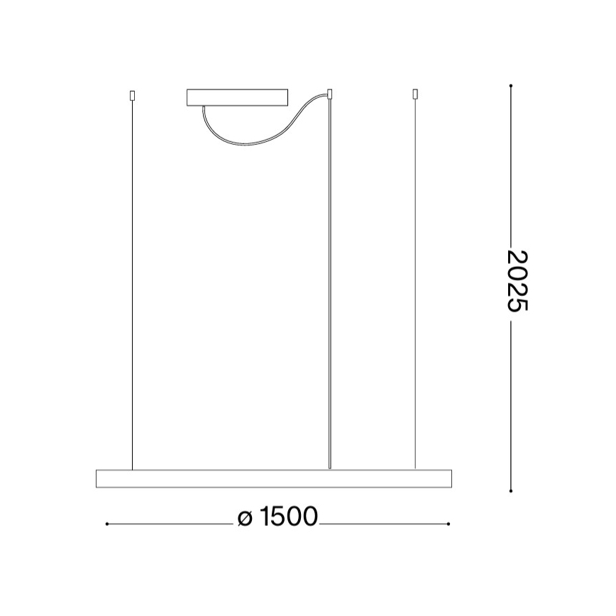 Ideal Lux - LED-riippuvalaisin vaijerilla ORACLE SLIM LED/83W/230V 4000K halkaisija 150 cm kullanvärinen