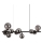 Ideal Lux - LED-riippuvalaisin vaijerilla PERLAGE 10xG9/3W/230V 81 cm musta/savunmusta