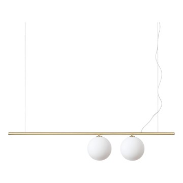 Ideal Lux - LED-riippuvalaisin vaijerilla PERLINE 2xG9/3W/230V kullanvärinen